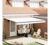 vidaXL Store à rallonge blanc 4 x 3 m en toile et aluminium