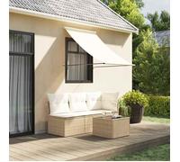 vidaXL Auvent rétractable crème 100x150 m tissu et acier, store, auvent de patio, auvent de fenêtre, stores, auvent de 368757