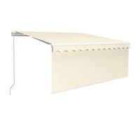 vidaXL Auvent rétractable Crème 3 x 2,5 m Polyester