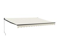 vidaXL Auvent rétractable Crème 4,5x3 m Tissu et aluminium