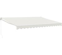 vidaXL Auvent rétractable Crème 4x3 m Tissu et aluminium