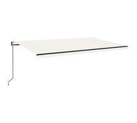 vidaXL Store rétractable automatique 500x350 cm avec LED et capteur de vent Crème