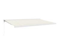 vidaXL Auvent rétractable Crème 5x3 m Tissu et aluminium