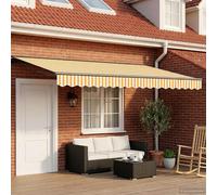 vidaXL Store électrique rétractable Jaune, Blanc, Anthracite 4,5 × 3 m