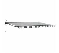 vidaXL Store électrique rétractable, anthracite et blanc, 4,5 x 3,5 m