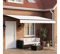 vidaXL Auvent rétractable électrique Blanc et anthracite 5 x 3 m