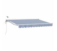 vidaXL Store électrique rétractable bleu et blanc 3,5 x 2,5 m