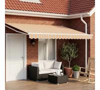 vidaXL Auvent rétractable électrique Bleu et Orange 4 × 3 m