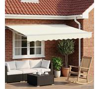 vidaXL Auvent rétractable électrique Crème et Blanc 2,5 x 2 m