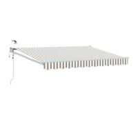 vidaXL Auvent rétractable électrique Gris clair et blanc