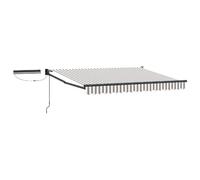 vidaXL Auvent rétractable électrique Gris clair et blanc