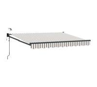 vidaXL Auvent rétractable électrique Gris clair et blanc