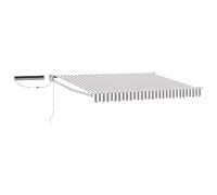 vidaXL Auvent rétractable électrique Gris clair et blanc