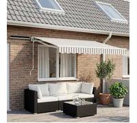 vidaXL Store électrique rétractable gris clair et blanc 3,5 x 2,5 m