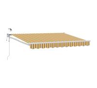 Auvent électrique rétractable vidaXL, jaune et gris, 2,5 x 2 m