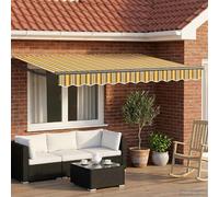 vidaXL Auvent rétractable électrique Jaune et Gris 3,5 x 2 m