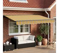 vidaXL Auvent rétractable électrique Jaune, Gris, Anthracite 2,5 x 2 m