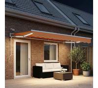 Auvent électrique rétractable vidaXL, couleur sable, 4 × 3,5 m