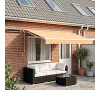 Auvent électrique rétractable vidaXL, couleur sable, 5 x 3,5 m