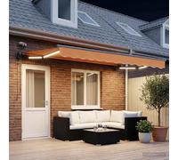 Auvent électrique rétractable vidaXL, couleur sable, 5 x 3,5 m