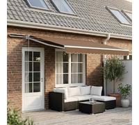 vidaXL Auvent rétractable électrique Taupe 100% Polyester et Aluminium