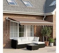 Auvent électrique rétractable vidaXL, couleur taupe