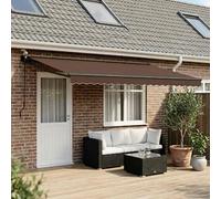 vidaXL Auvent rétractable électrique Taupe 100% Polyester et Aluminium