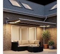 vidaXL Auvent rétractable électrique Taupe 3,5 x 2 m