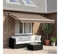 Auvent électrique rétractable vidaXL, couleur taupe, 3 x 2,5 m