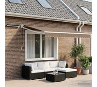 Auvent électrique rétractable vidaXL, couleur taupe