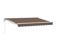 vidaXL Auvent rétractable électrique Taupe 4 × 3,5 m, Auvent rétractable rectangulaire Moderne, Solution d'ombre pour patios, balcons, Jardins, résistant et Ajustable