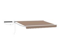 Auvent électrique rétractable vidaXL, couleur taupe