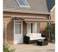Auvent électrique rétractable vidaXL, couleur taupe, 4 x 2 m