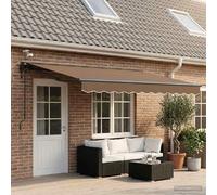 Auvent électrique rétractable vidaXL, couleur taupe, 4 x 2 m