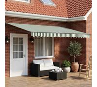 vidaXL Auvent rétractable électrique Vert, Blanc, Anthracite 4,5 × 3 m