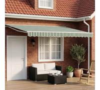 vidaXL Store électrique rétractable vert et blanc 4,5 x 3,5 m
