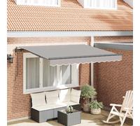 vidaXL Store rétractable gris clair 300 x 200 cm en tissu