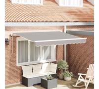 vidaXL Auvent Rétractable Gris clair 300 x 200 cm tissu