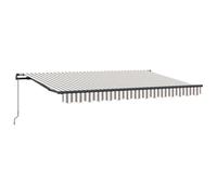 vidaXL Store coulissant gris clair et blanc 500 x 300 cm