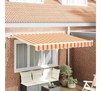 vidaXL Auvent Rétractable Jaune et Orange 250 x 200 cm tissu