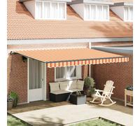 vidaXL Auvent rétractable Jaune et Orange 450 × 350 cm