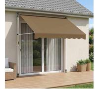 vidaXL Store à enroulement manuel beige 250 cm