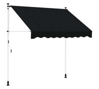 vidaXL Store à enroulement manuel Noir 200 cm