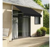 vidaXL Auvent rétractable manuel Noir 200 cm