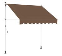 vidaXL Store à enroulement manuel, taupe, 250 cm