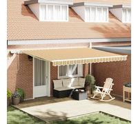 Vidaxl Auvent Rétractable Multicolore 450 × 350 Cm Tissu Et Acier