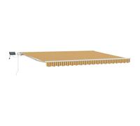 vidaXL Auvent Rétractable Multicolore 450 × 350 cm Tissu et Acier, Jardin et terrasse, auvent rétractable Moderne, Couverture extérieure Flexible, Protection Contre Le Soleil et intempéries