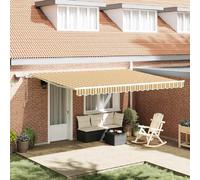 vidaXL Auvent rétractable Multicolore 450 × 350 cm Tissu et Aluminium