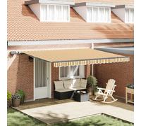vidaXL Store à rallonge multicolore 450 x 350 cm en tissu et aluminium
