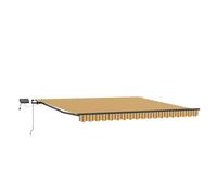vidaXL Auvent Rétractable Multicolore 450 ×350 cm Tissu, Protection Jardin et Terrasse, Auvent Rectangulaire Rétractable, Ombre Moderne pour Terrasse, Solution Canopée Ajustable